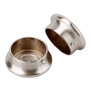 Knape & Vogt 2-Piece Closet Pole End Cup Silver Knape & Vogt 2-Piece Closet Pole End Cup Silver